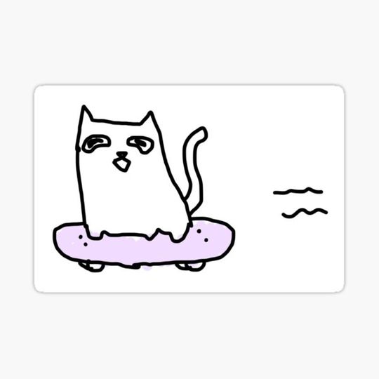 Discover Rad Skateboard Cat