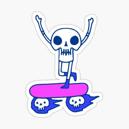 Discover Funny Skeleton Skater.