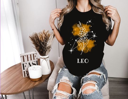 Discover Leo Zodiac Sign Shirt, Birth Flower Gladiolus for August Birthday Shirt