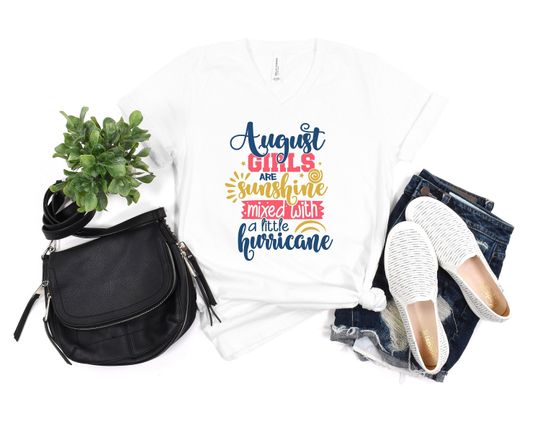 Discover August Girls Are Sunshine Mixed With a Little Hurricane Shirt