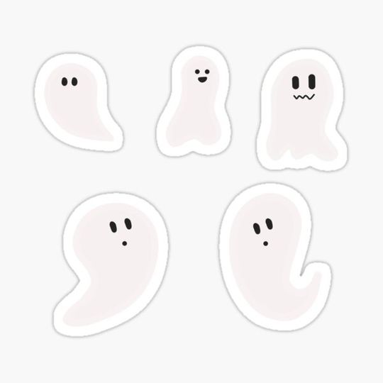 Discover White Ghost Cartoon Design Pack
