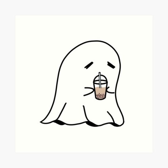Discover Halloween Series Spooky Season Mini Ghost drink bubble tea boba