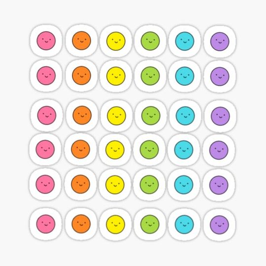 Discover Smiley Face Sticker Sheet