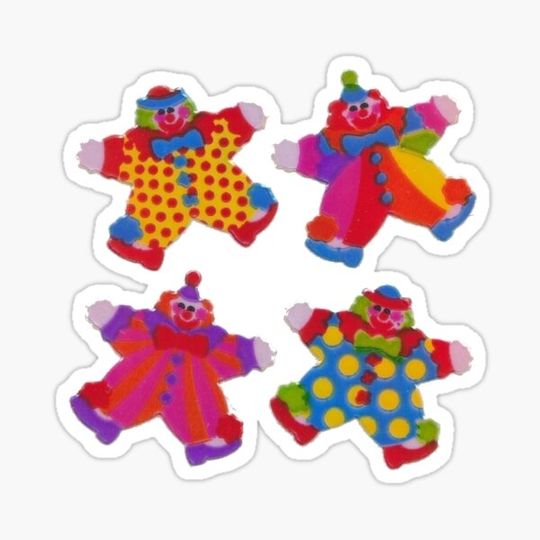 Discover Clown sticker sheet