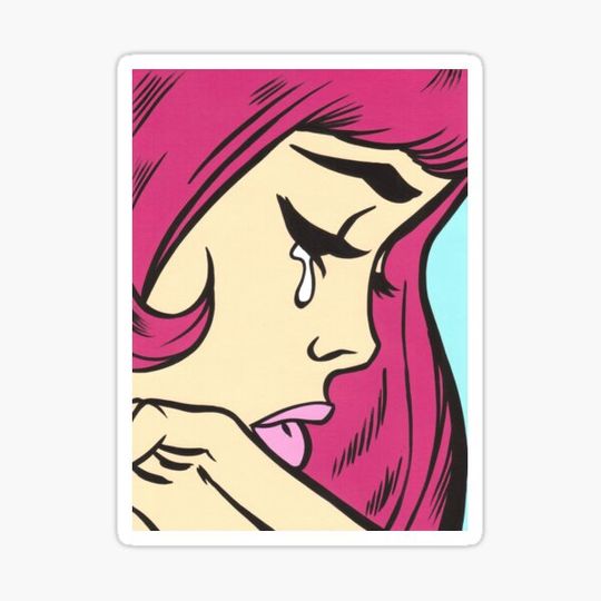 Discover Pink Crying Comic Girl