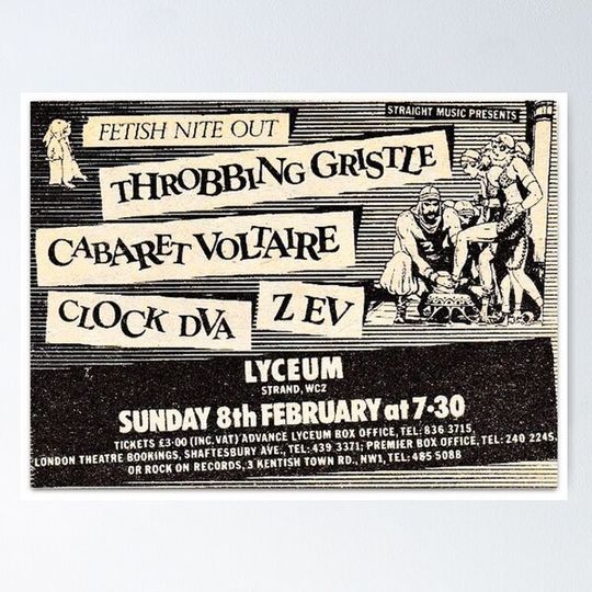 Discover Throbbing Gristle Show Flyer