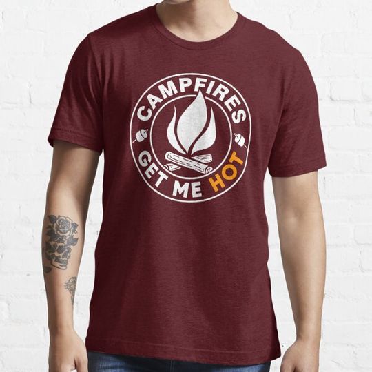 Discover Campfires Get Me Hot, Funny Fall Graphic