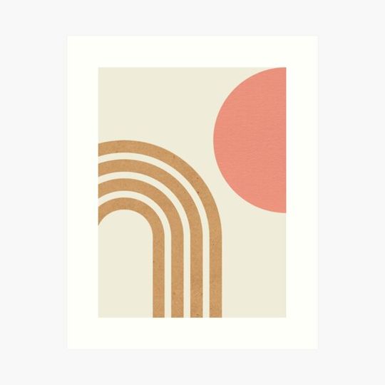 Discover Mid century modern pink - Sun & Rainbow