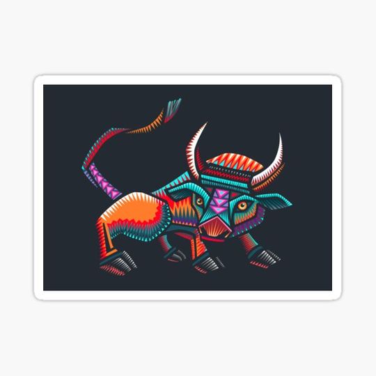 Discover Mexican bull hand drawn illustration