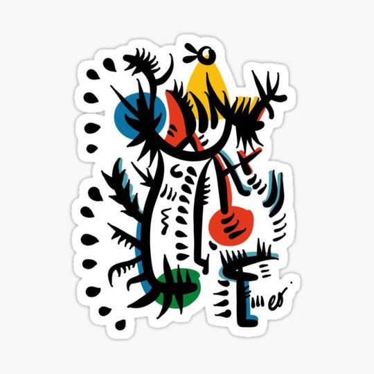 Discover Abstract Flowers with Exotic Birds Tribal Doodle Art