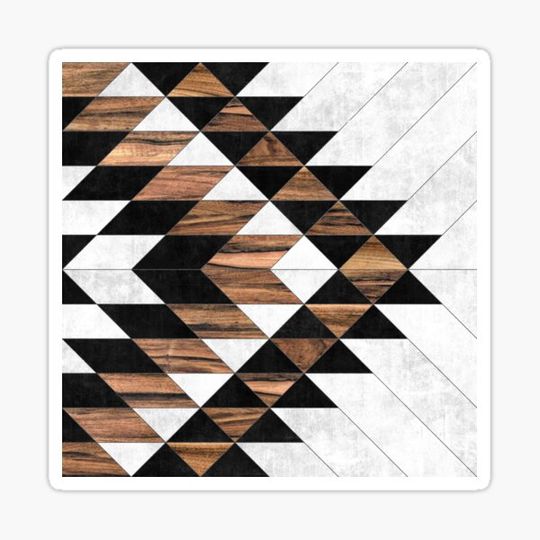 Discover Urban Tribal Pattern No.9 - Aztec - Concrete and Wood