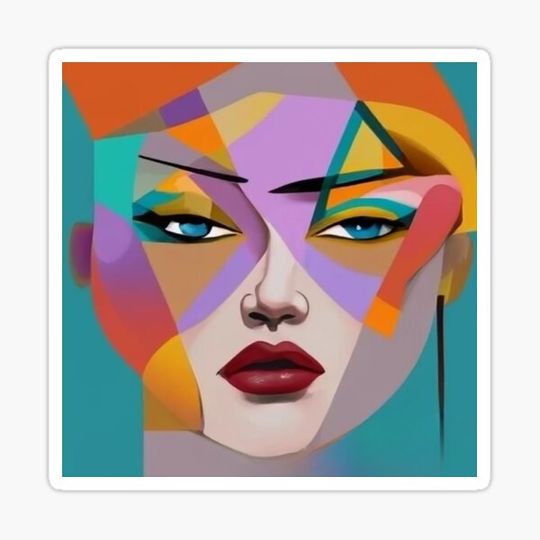 Discover women's day abstract portrait design