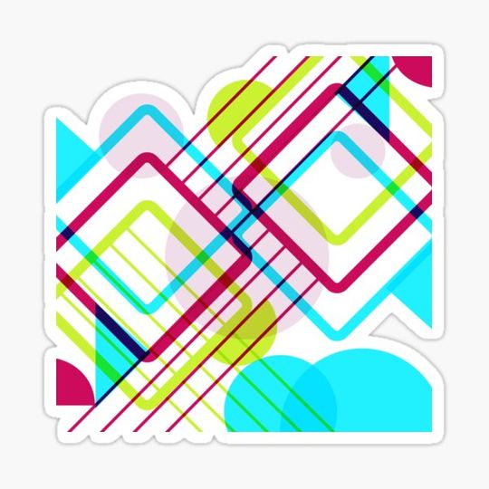 Discover Modern Simple Geometric Style Colorful Geometric Shapes