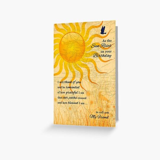 Discover For Friend Birthday Sunrise Meadow Sentimental