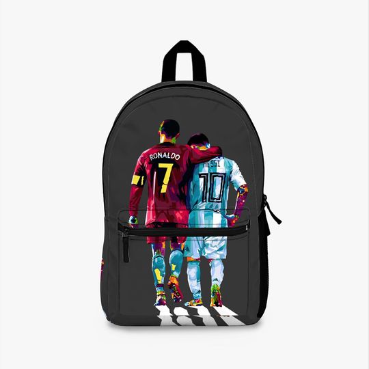 Discover Two of the best soccer players CR7 and Lionel Messi  Backpack