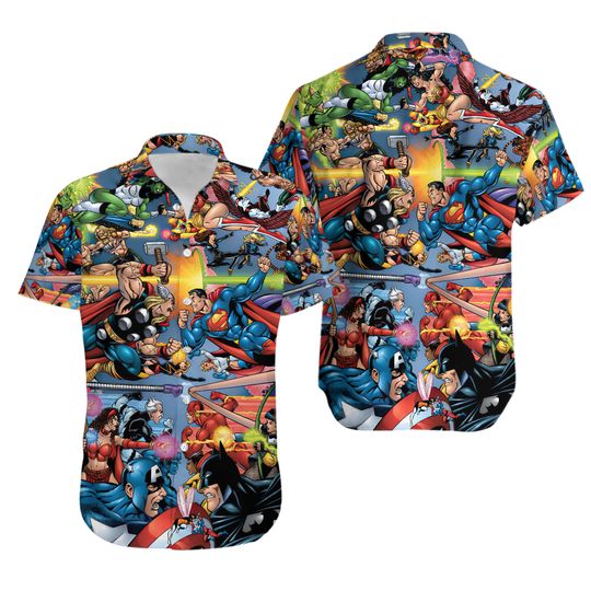 Discover Marvell vs DC Fighting Vintage Hawaiian Shirt
