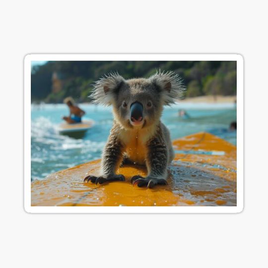 Discover Cute Surfing Koala