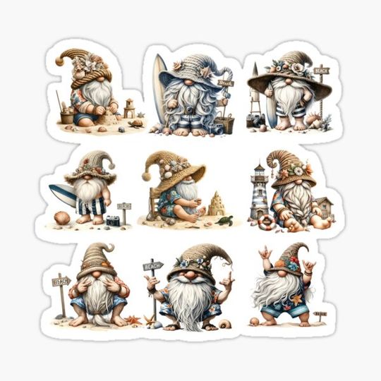 Discover summer beach gnome