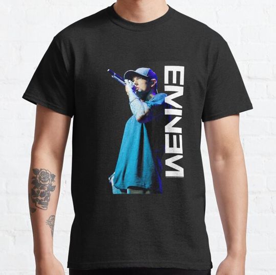 Discover Eminem Mic Pose Shirt, Eminem Graphic Tee, Rap Music Shirt, Rap Vintage Tee, Gift For Him and Her