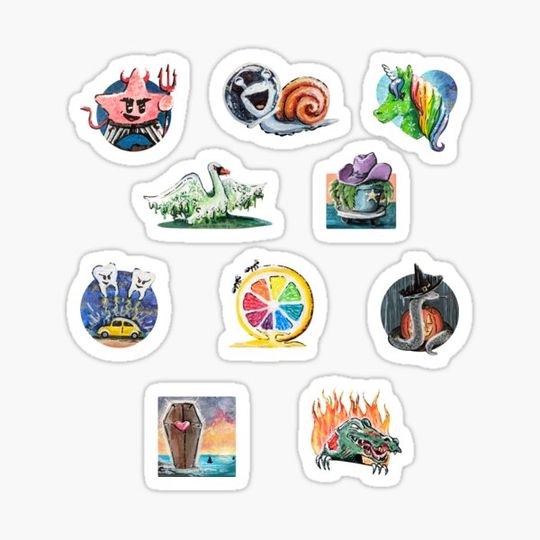Discover Artober | Day 1-10 Sticker Sheet