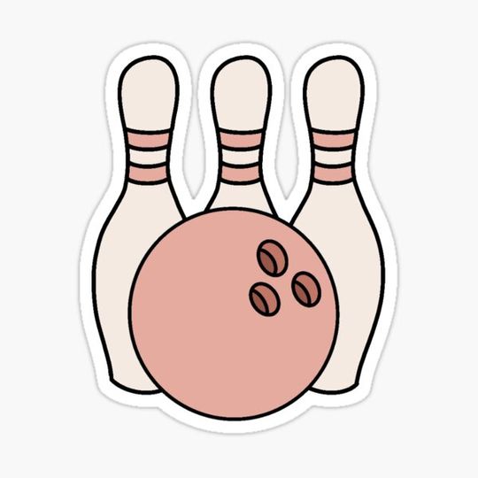 Discover Bowling Pins and Bowling Ball Gift for Bowler Pink Boho