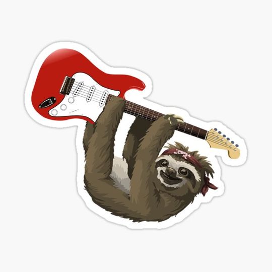 Discover Rock Star Sloth Playing Guitar