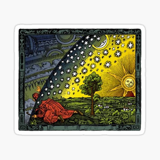 Discover The Flammarion engraving, hand coloured