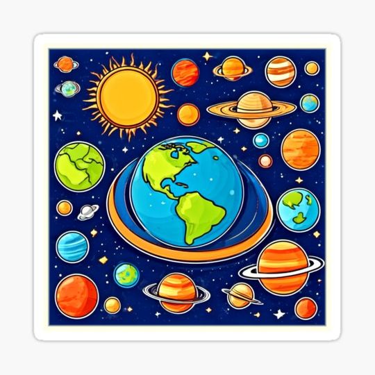Discover Planets in Cartoon Style