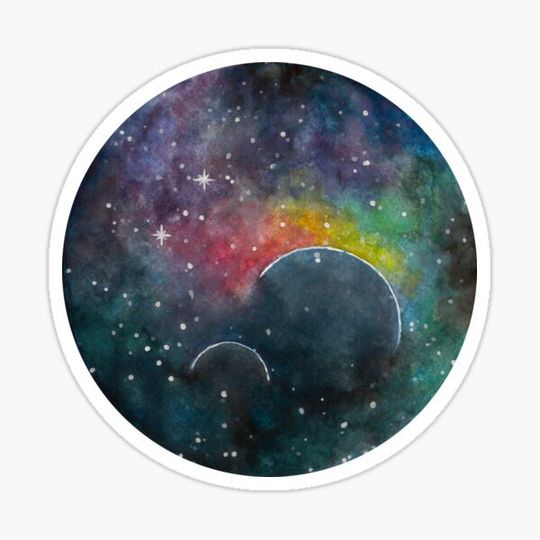 Discover Colorful Watercolor Nebula and Planets