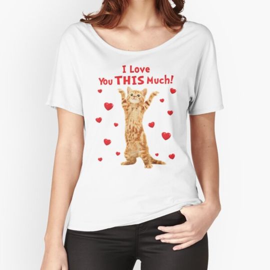 Discover I Love You This Much Happy Kitten Cat Hearts