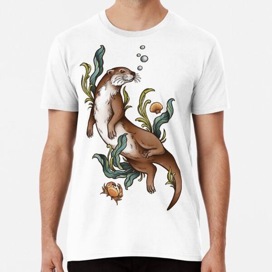 Discover Cute otter with kelp