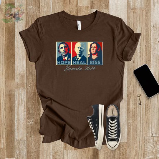 Discover Hope Heal RISE, Kamala Harris 2024 Shirt, Support for First Woman American President