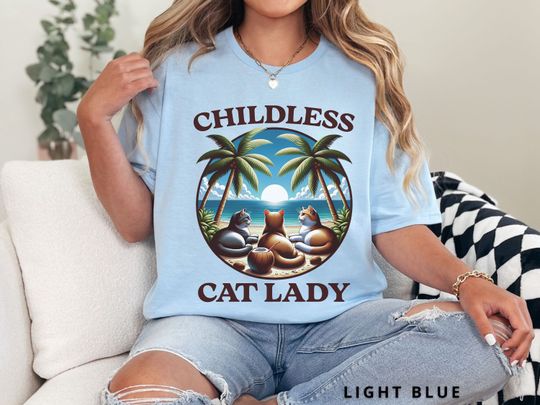 Discover Kamala Harris Shirt - Childless Cat Lady Shirt, Childless Cat Ladies for Kamala Coconut T Shirt, Social Democrat