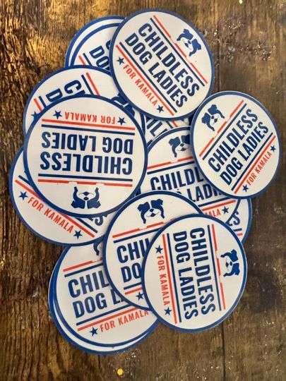 Discover Childless Dog Ladies for Kamala Campaign Stickers