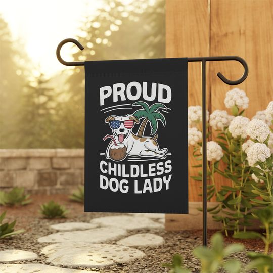 Discover Childless Dog Lady Ladies Outdoor House Flag Garden Banner Yard Sign Home Decor