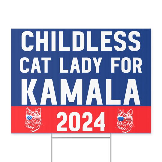 Discover Childless Cat Lady For Kamala, Funny Kamala Harris 2024 Democratic Party