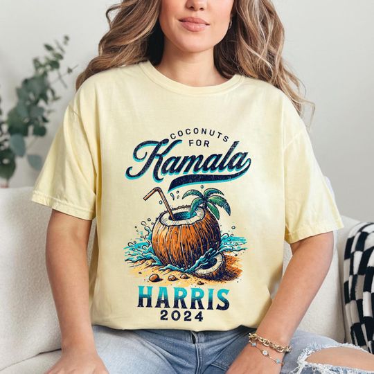 Discover Kamala Harris Coconut Tree Shirt, Harris for president 2024 Shirt, Coconuts for Kamala