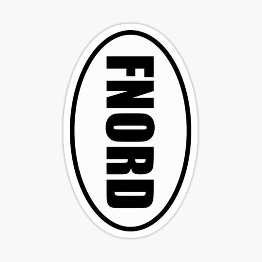 Discover fnord - European Style Oval Country Code Sticker