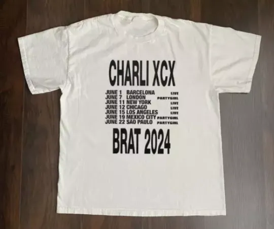 Discover Charli XCX 2024 Brat Tour T Shirt