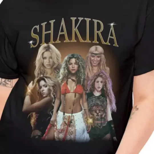 Discover Shakira T-Shirt - Laundry Service Album T-Shirt - Waka Waka - Hips Don't Lie - T