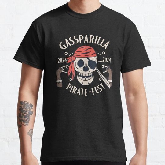 Discover Gasparilla 2024 Pirate Festival Tampa FL Jolly Roger T-Shirt