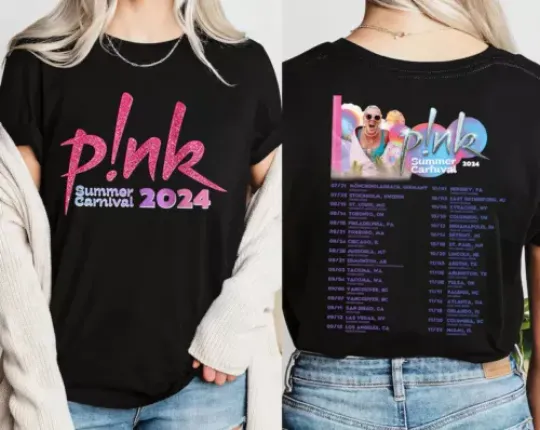 Discover P!nk Pink Singer Summer Carnival 2024 Tour Shirt, Pink Fan Lovers Shirt