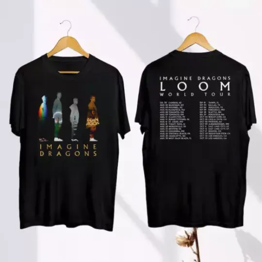 Discover Graphic Imagine Dragons Loom Tour 2024 T-Shirt, Imagine Dragons Band Shirt