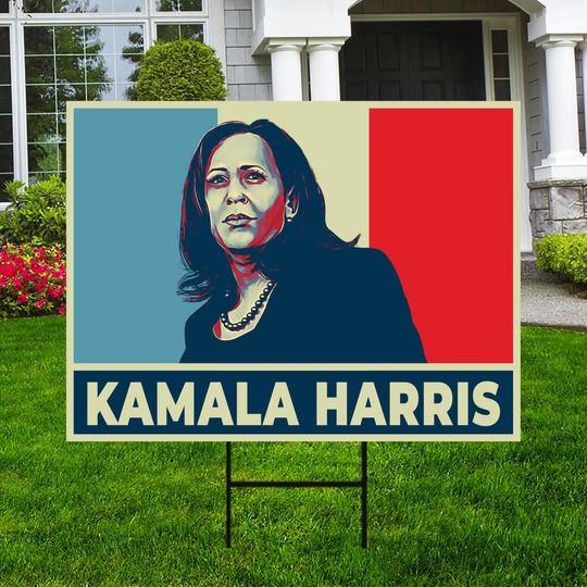 Discover Kamala Harris 2024 Yard Sign - Coroplast Kamala Harris For President 2024 Lawn Sign BA040