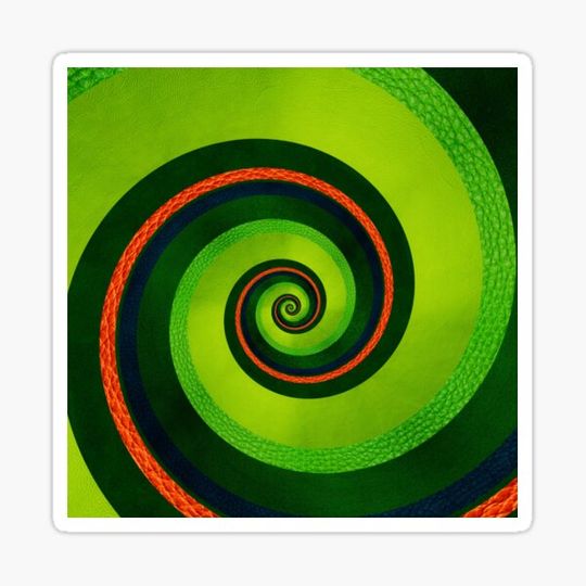 Discover ART leather green spiral