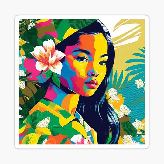 Discover Vietnamese art colorful women Graffiti Style