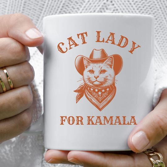 Discover Cat Ladies for Kamala Mug, Kamala Harris Coffee Cup, Madam President
