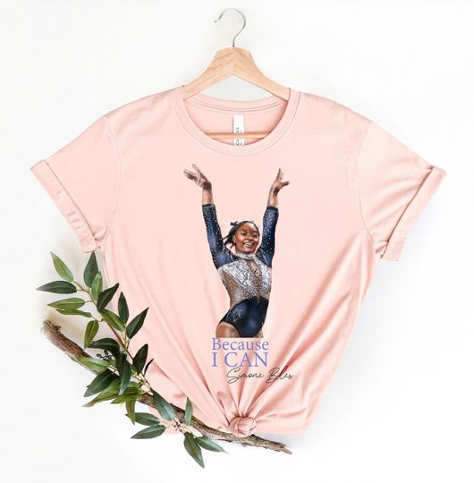 Discover Because I Can, Simone Shirt, Olympics TShirt, 2024 Olympics Gymnastics Gold Medalist T-shirt, Go for GOLD!!, GOAT Simone Shirt