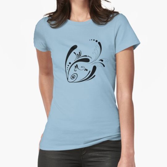Discover Cute Cool Fish Swimming with Twirls and Heart
