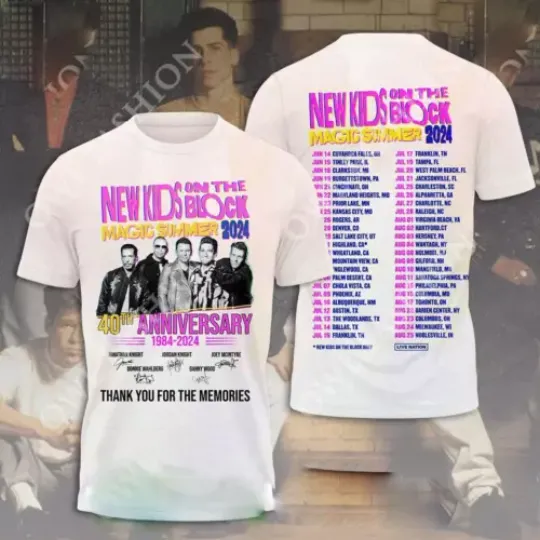 Discover NK on The Block The Magic Summer Tour 2024 3D Shirt